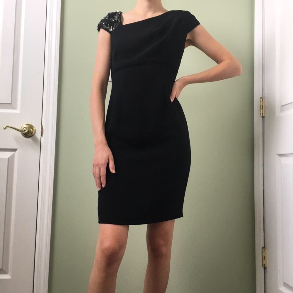 Black Party Dress With Beaded Wedding Reception Dress  cc186